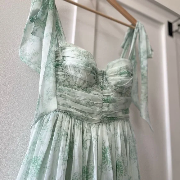 MABLE Light Green Floral Maxi Dress - Picture 10 of 11